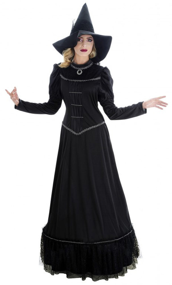 Halloween Damen Kostüm "Hexe Orelie" - Kleid mit Hut | Schwarz