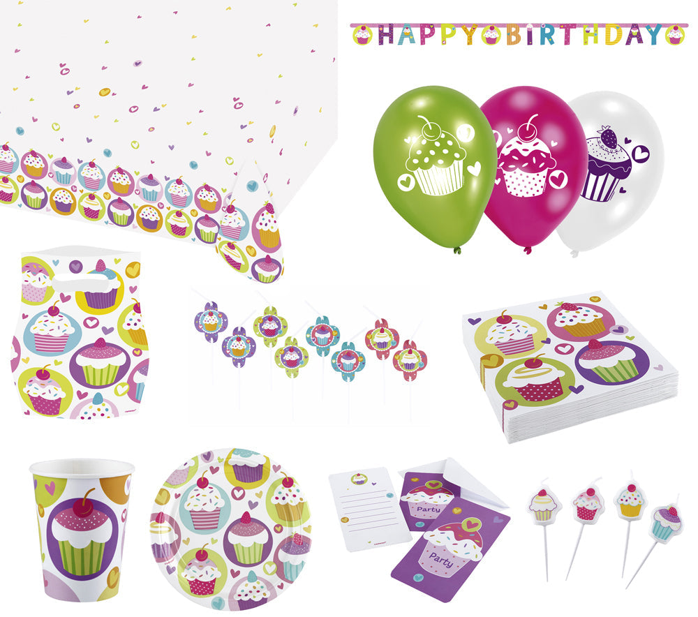 Cupcake - Partyhüte | 6 Stück