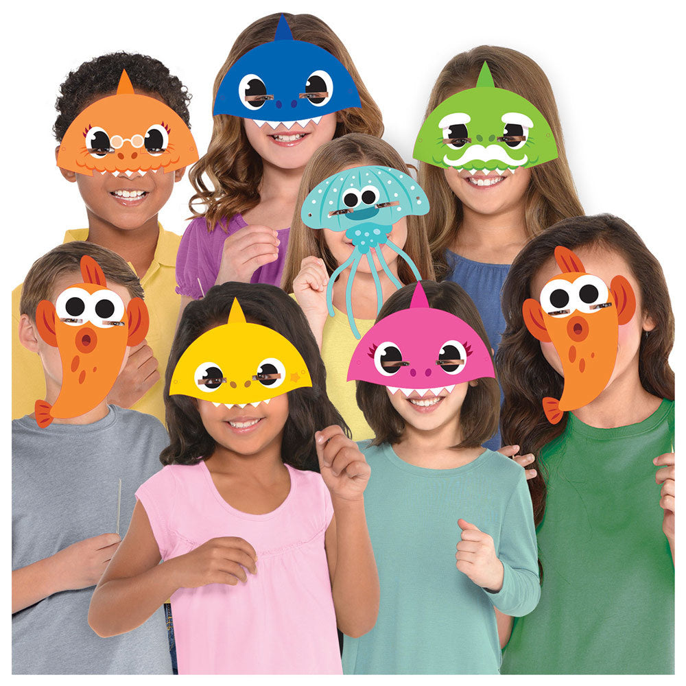 Baby Shark - Papiermasken Hai | 8 Stück