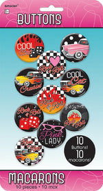 Classic 50s  Party - Buttons | 10 Stück