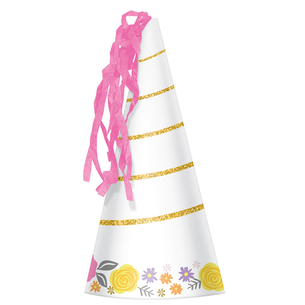 Einhorn Magical Unicorn - Partyhütchen | 8 Stück, 17,1 cm