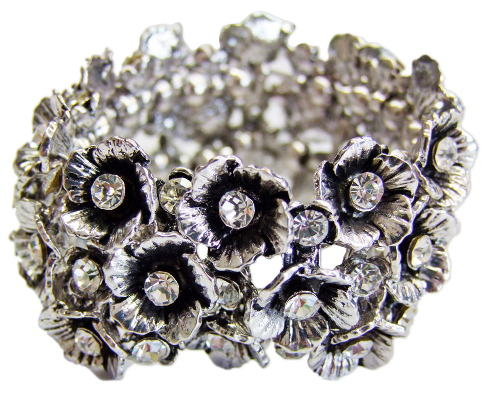 Armband mit Blüten und Strass