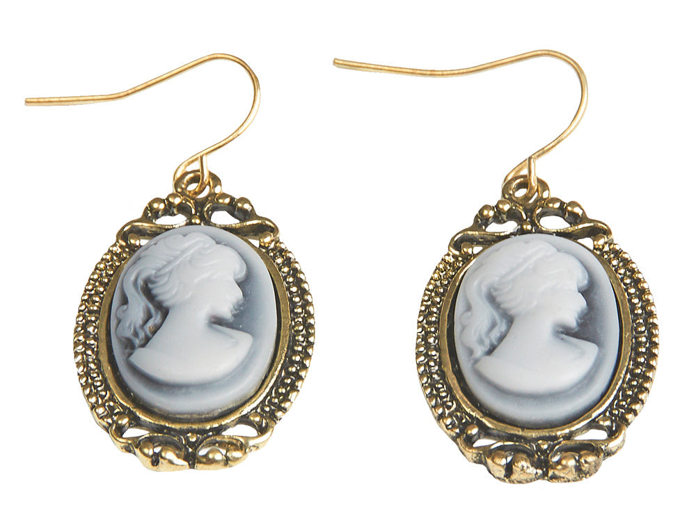 Kamee Ohrringe zum Barock Kostüm | Damen Schmuck