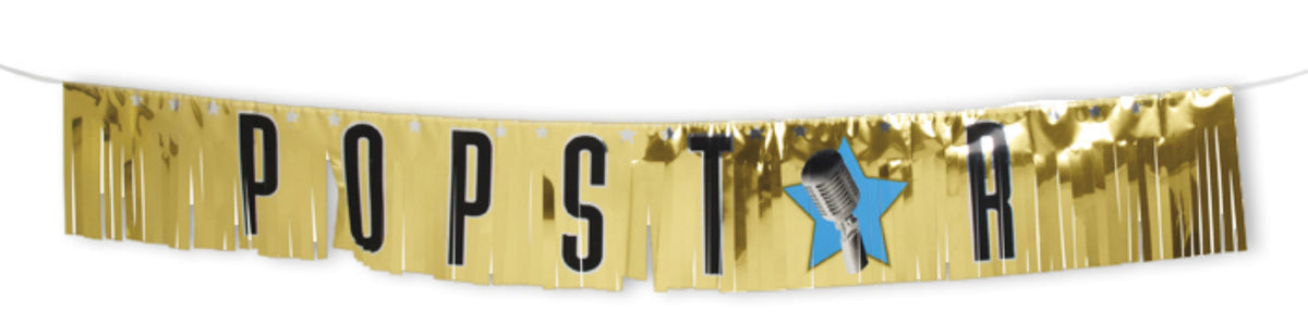 Popstar Fransen Banner 21x150 cm
