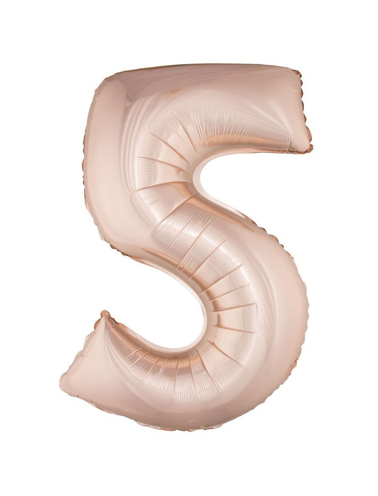 XXL Zahlen Folienballon 100 cm - Roségold