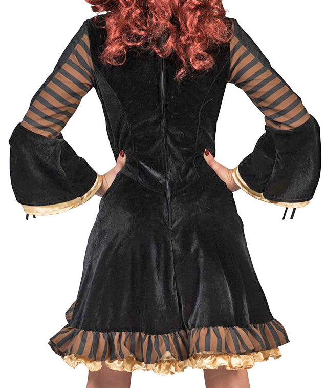 Steampunk Kostüm "Sally" für Damen - Schwarz Braun | Party Kleid