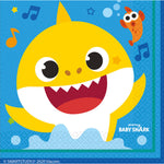 Baby Shark - Servietten | 16 Stück, 33 x 33 cm