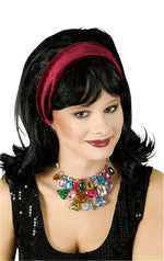 Buntes Strass Collier - Statement Schmuck Halskette zum Kostüm