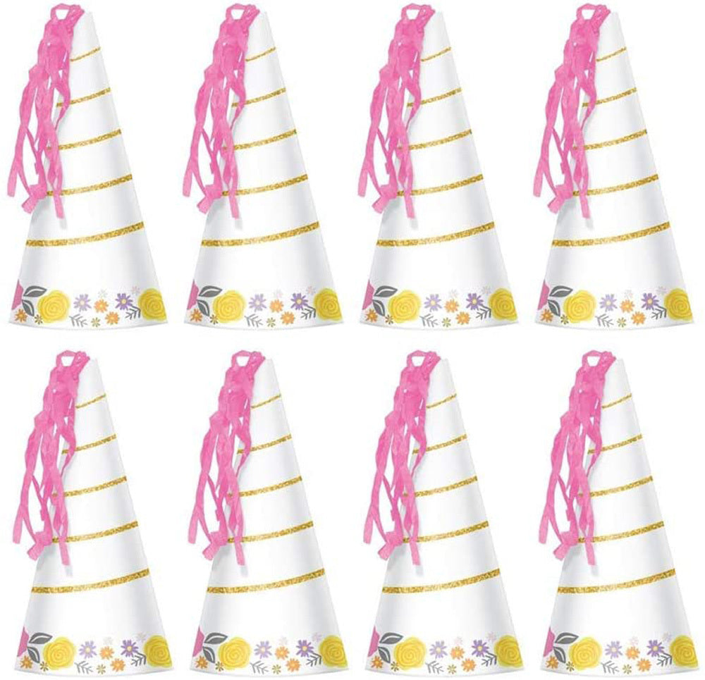 Einhorn Magical Unicorn - Partyhütchen | 8 Stück, 17,1 cm