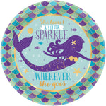 Mermaid Wishes - Pappteller | 8 Stück, Ø 17,7 cm