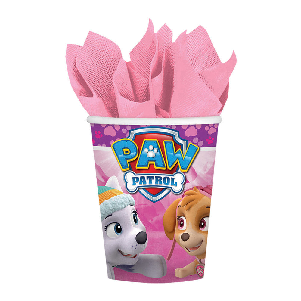 Paw Patrol Pink - Trinkbecher | 8 Stück, 266 ml