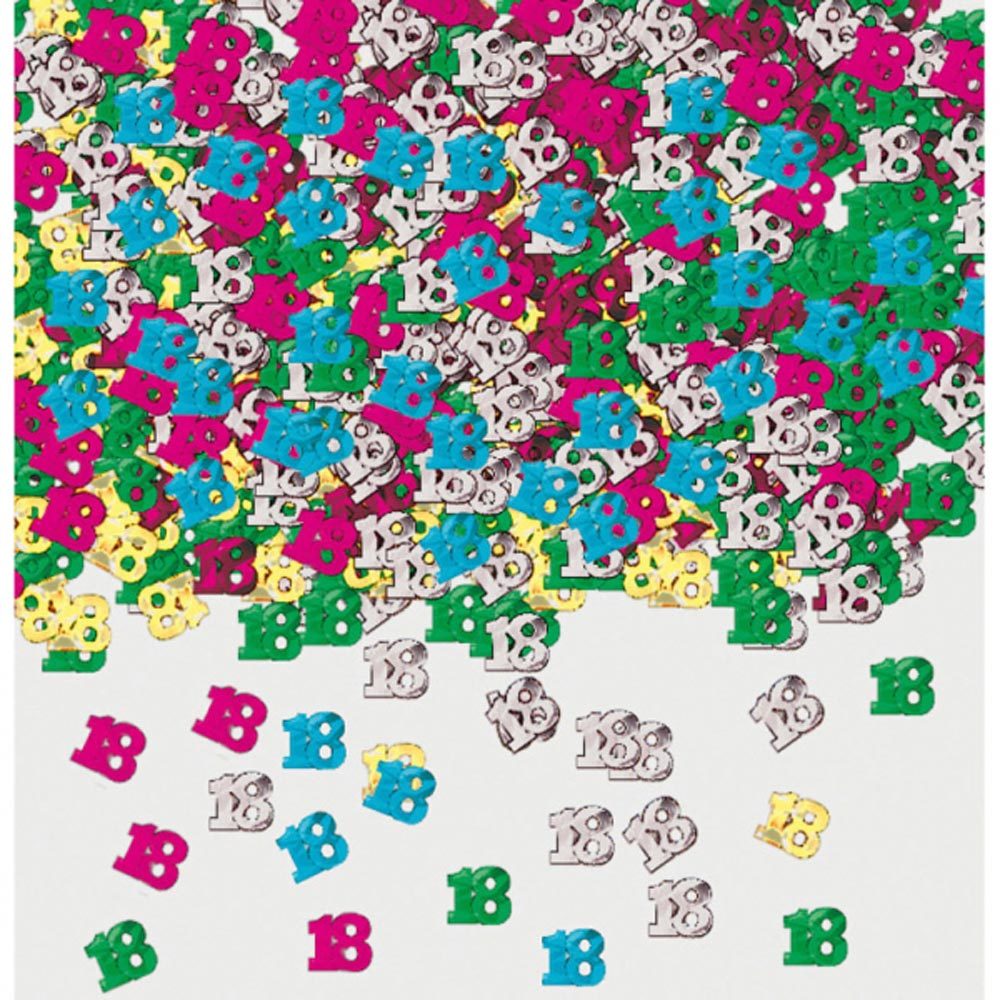 Konfetti 18. Geburtstag | 14 g, Folie, Bunt