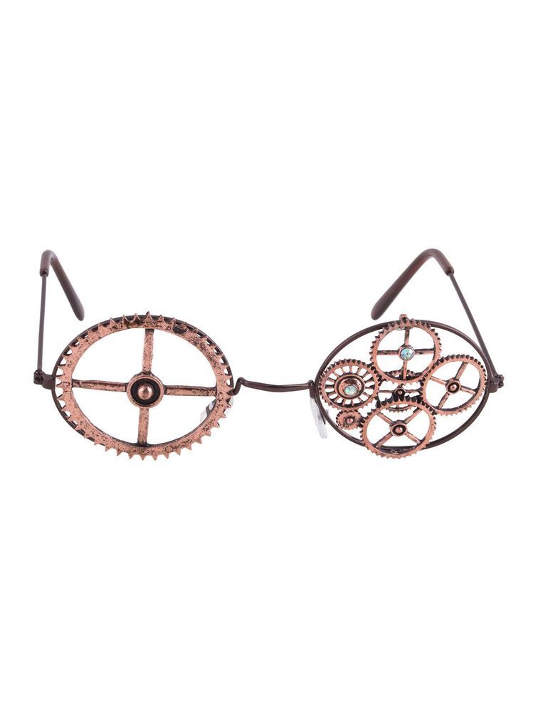 Steampunk Brille mit Ornamenten - Bronze