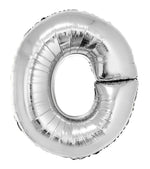 XXL Buchstaben Folienballon 100 cm - Silber Buchstabe O