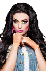 Kurze Fingerlose Netzhandschuhe "New York" | Neon Orange