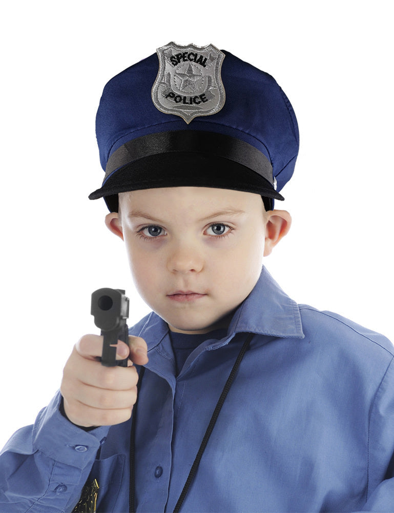 6er Set Kinder Police Polizei Mütze | Blau
