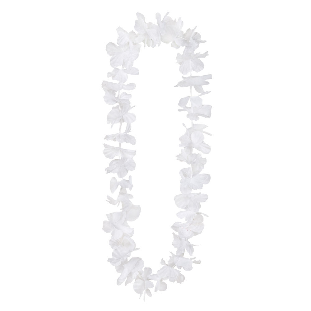 Hawaii Blumenkette "Ohana" zum Südsee Kostüm | Weiß