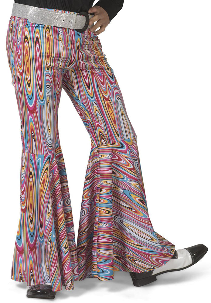 Hippie Schlaghose "Striped" für Herren mit Kreisen - Bunt