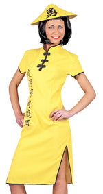 Chinesin Kostüm-Kleid Sinchin für Damen - Gelb