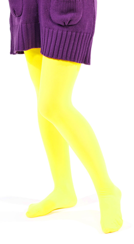 Strumpfhose Kinder "Blickdicht" | Neon Gelb