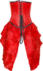 Corsage Mieder mit Schößchen - Rot