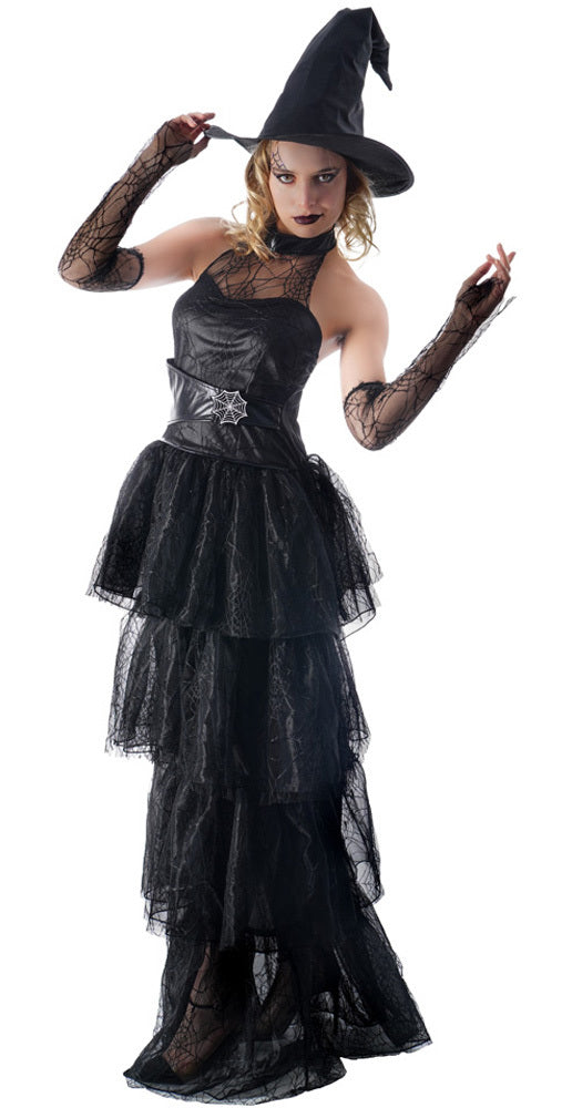 Spider Hexen Kostüm Deluxe Cornelia für Damen - Schwarz