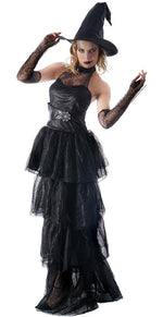 Spider Hexen Kostüm Deluxe Cornelia für Damen - Schwarz
