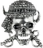 Piraten Totenkopf Skull Ring - Silber