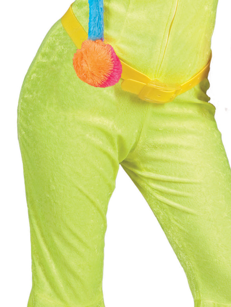 Disco Anzug Neon Gelb - Hippie Kostüm für Damen