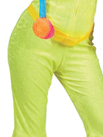 Disco Anzug Neon Gelb - Hippie Kostüm für Damen