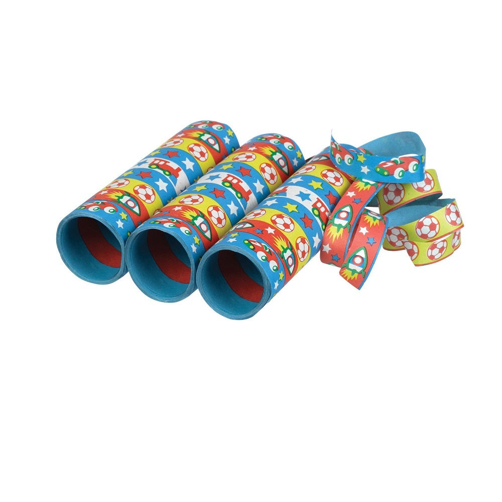 Luftschlangen "Sterne Blau" | 4m / 3 Rollen