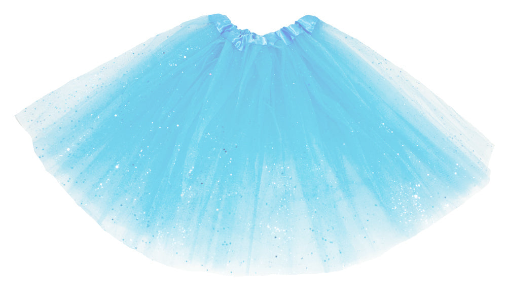 Glitzer Petticoat 40 cm - Hellblau