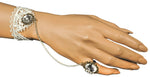 Barock Manolette Spitzen Armband mit Hand Finger Schmuck Weiß