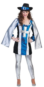 Musketier Alexandra Damen Kostüm in Blau