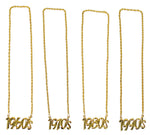 Goldene Halskette mit Jahreszahl 1960