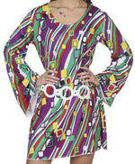 Hippie Retro Kostüm "Felicity" für Damen | Lila Bunt