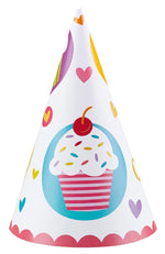 Cupcake - Partyhüte | 6 Stück