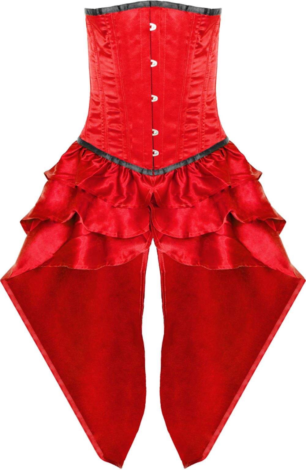 Corsage Mieder mit Schößchen - Rot