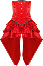 Corsage Mieder mit Schößchen - Rot