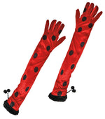 Handschuhe Marienkäfer Kostüm - Lang