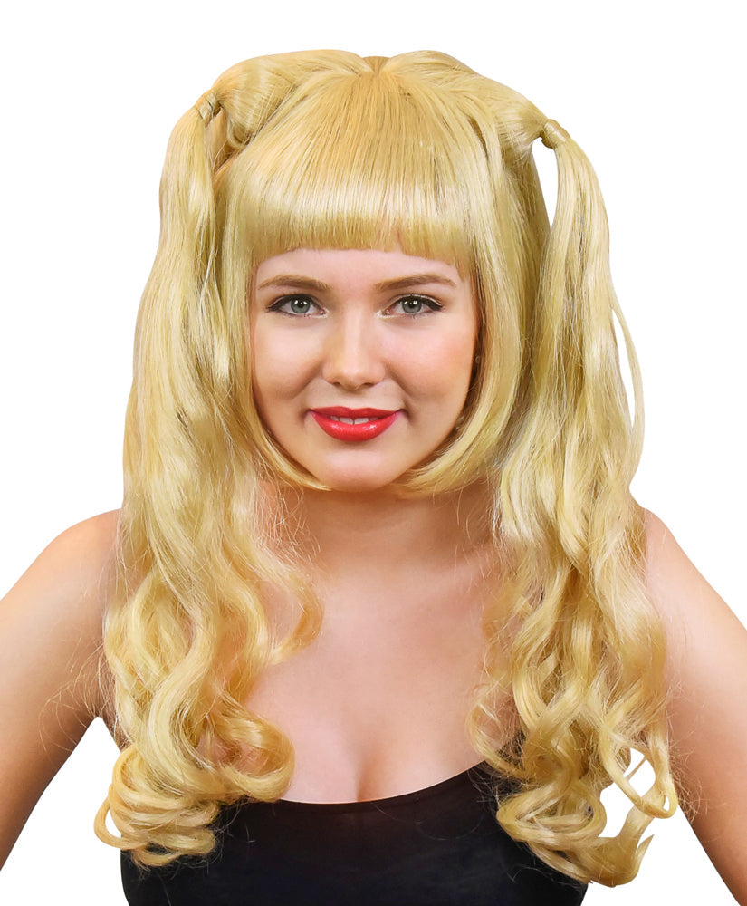 Perücke Damen "Ellie mit Pony und Zöpfen" | Blond
