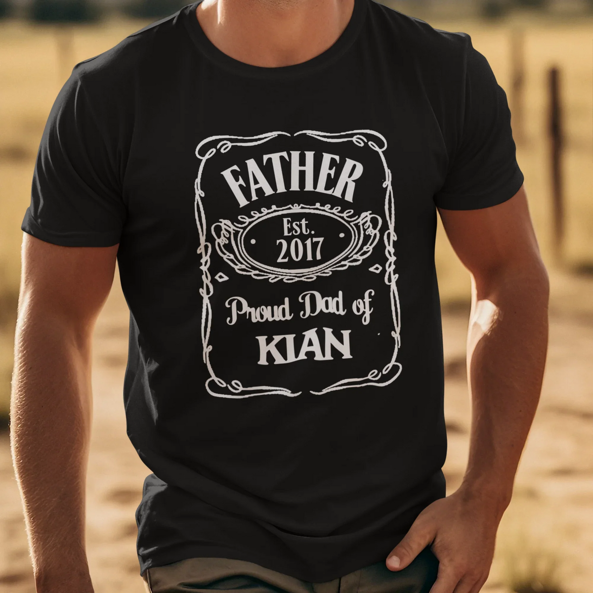 PAPA T-Shirt JACK DANIELS STYLE personalisiert