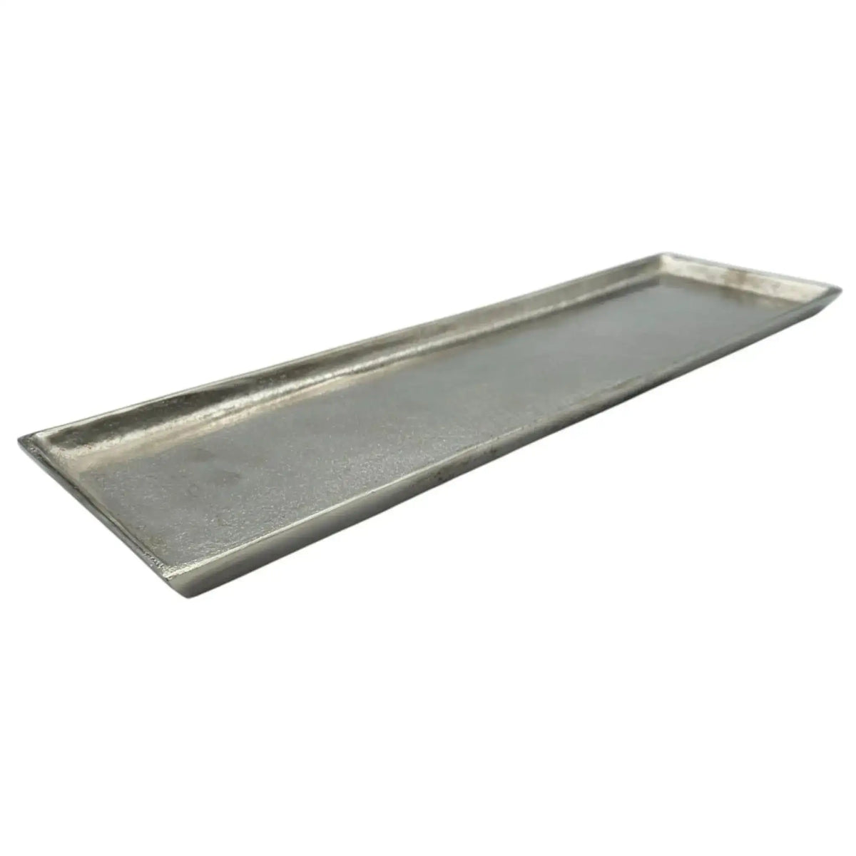 Tablett Deko Metall 44x13 cm silber Kerzentablett Dekotablett Dekoschale rechteckig Namma Markt
