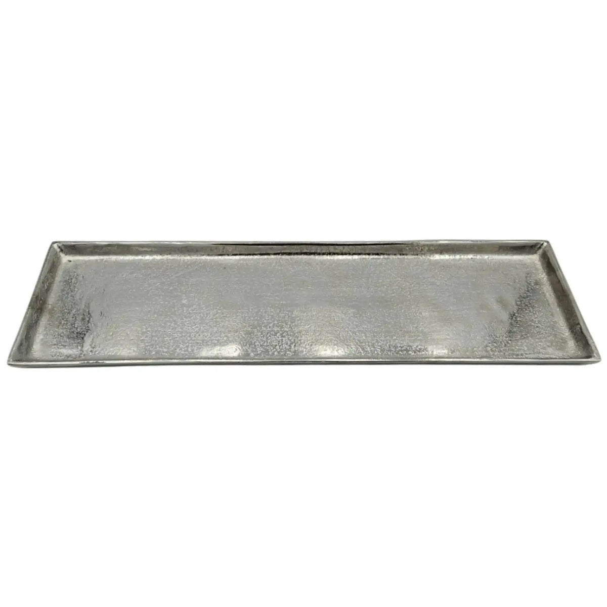 Tablett Deko Metall 44x13 cm silber Kerzentablett Dekotablett Dekoschale rechteckig Namma Markt