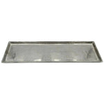 Tablett Deko Metall 44x13 cm silber Kerzentablett Dekotablett Dekoschale rechteckig Namma Markt