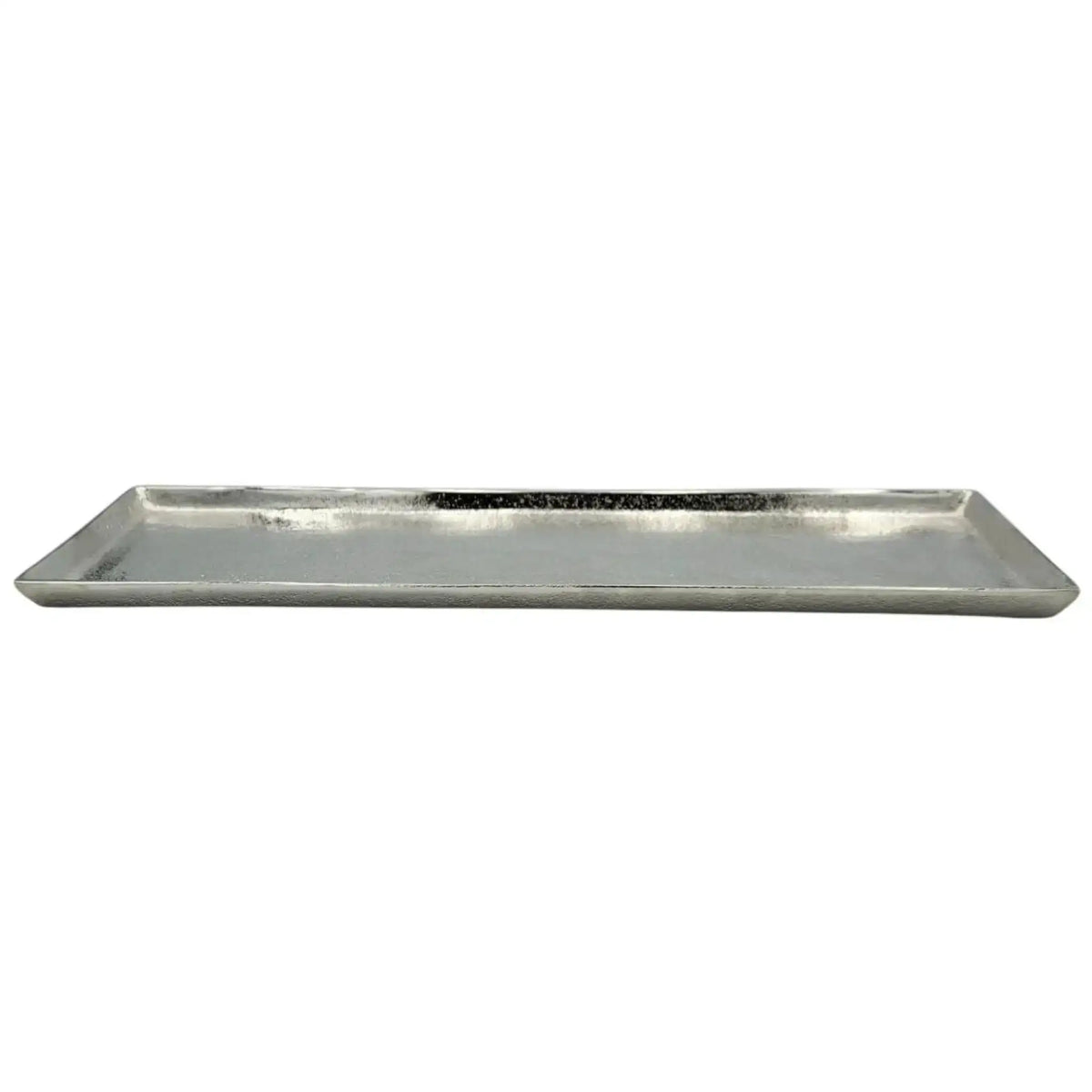 Tablett Deko Metall 44x13 cm silber Kerzentablett Dekotablett Dekoschale rechteckig Namma Markt