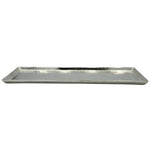 Tablett Deko Metall 44x13 cm silber Kerzentablett Dekotablett Dekoschale rechteckig Namma Markt