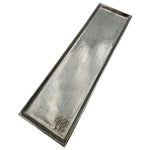 Tablett Deko Metall 44x13 cm silber Kerzentablett Dekotablett Dekoschale rechteckig Namma Markt