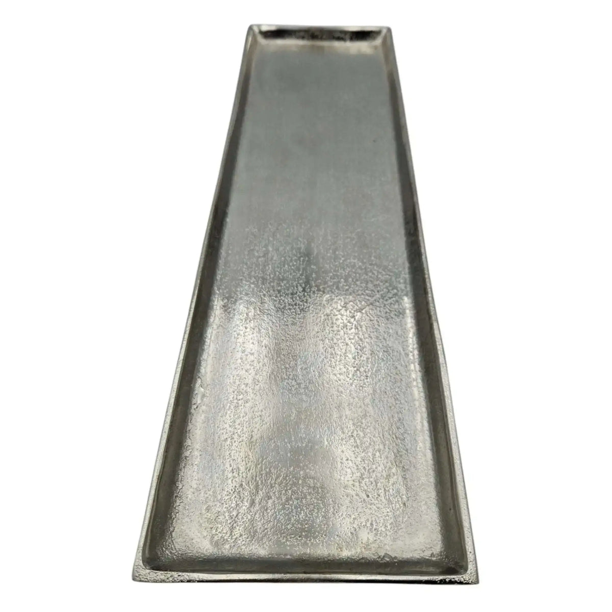Tablett Deko Metall 44x13 cm silber Kerzentablett Dekotablett Dekoschale rechteckig Namma Markt