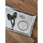Tablett Deko Metall 44x13 cm silber Kerzentablett Dekotablett Dekoschale rechteckig Namma Markt